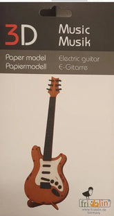 3D E-Gitarre Papiermodell - 11574 Fridolin